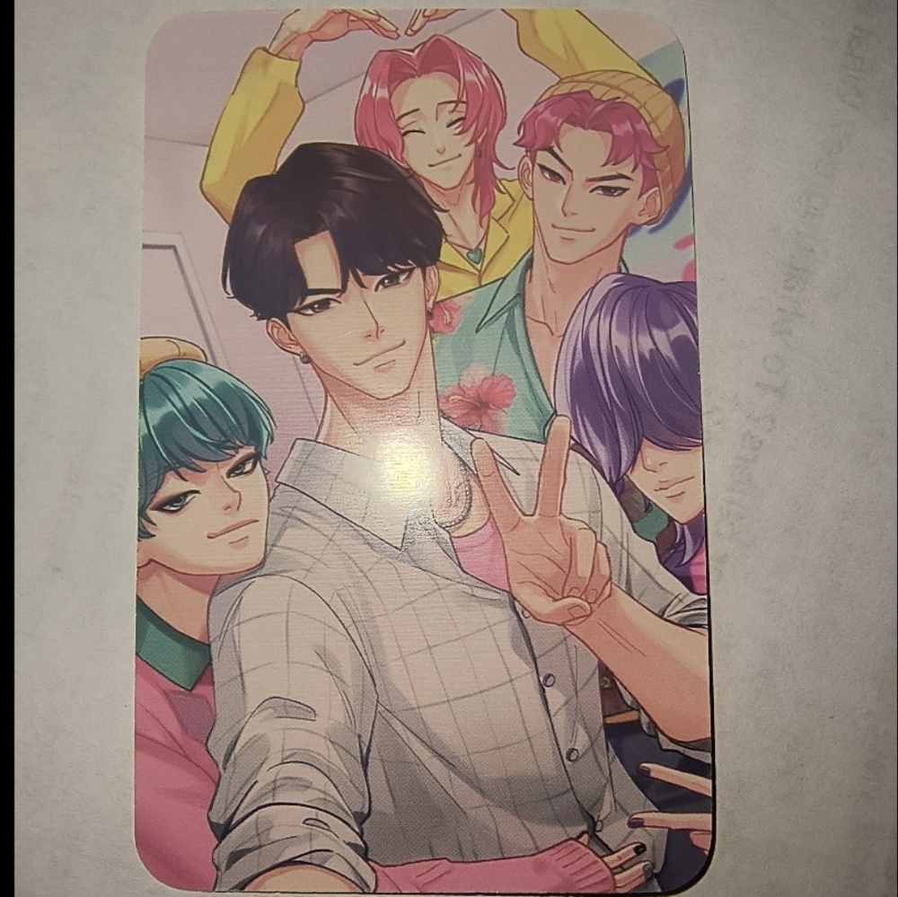 K-Pop Style Anime Boy Group Art Print - Colorful Selfie Demon Hunters Jinu